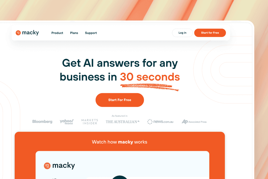Macky AI — design detail