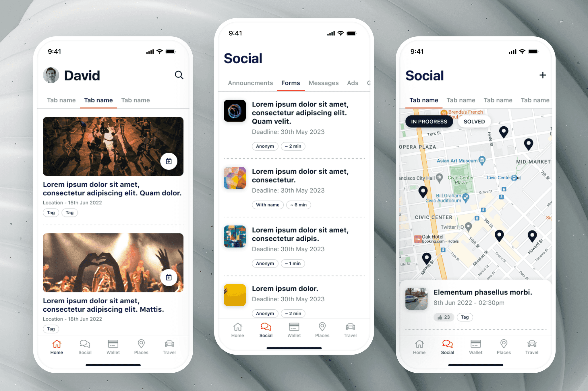 Smart City App — design detail